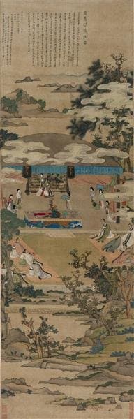 Lady Xuanwen Jun Giving Instructions on the Classics — Chen Hongshou