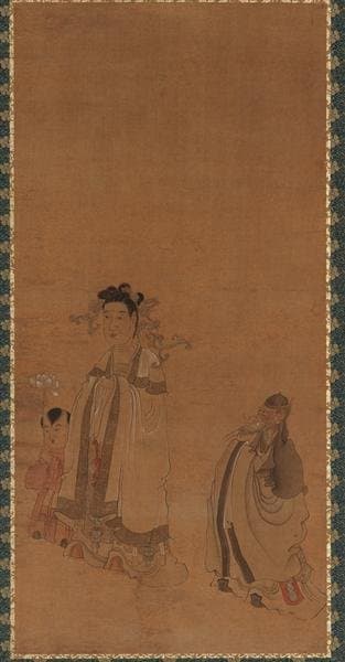 The Dragon King Revering the Buddha — Chen Hongshou