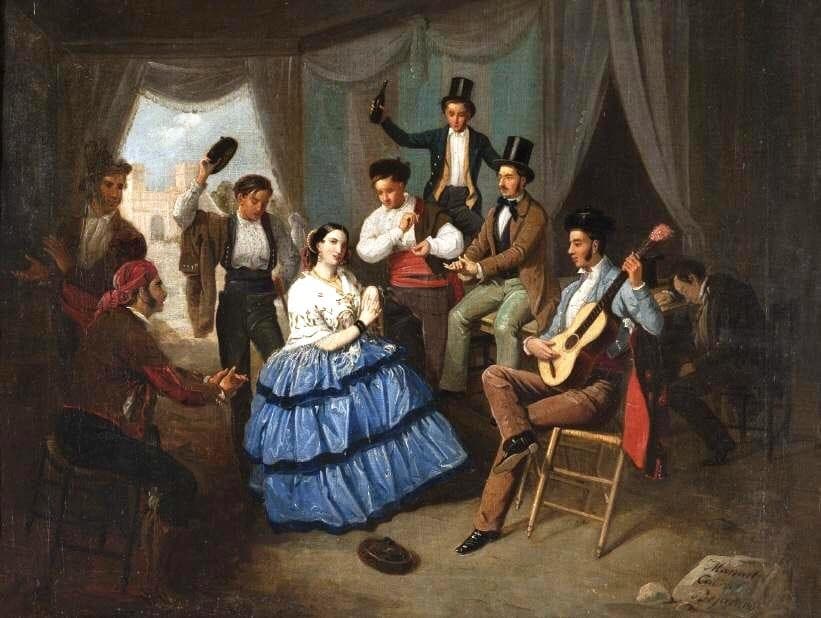 Baile en una caseta de feria — Manuel Cabral y Aguado Bejarano