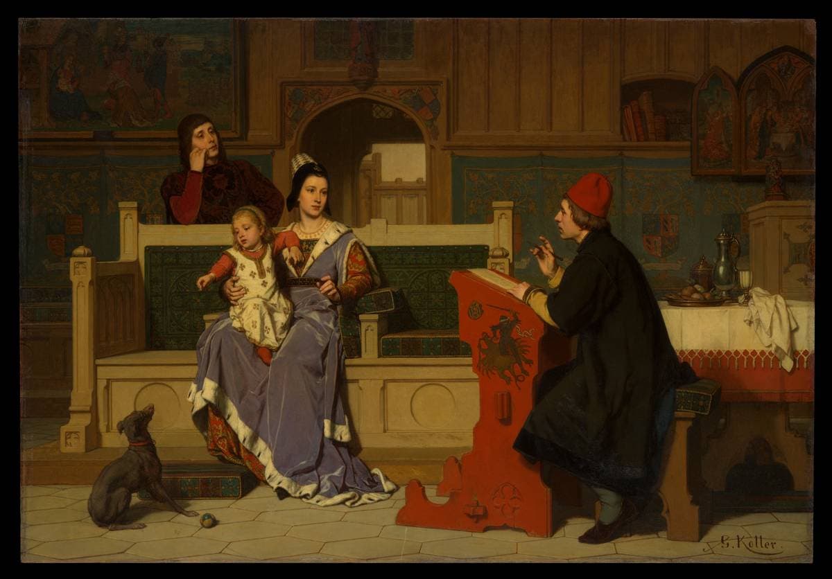 Hugo van der Goes Making a Portrait of Mary of Burgundy — Wilhelm Koller