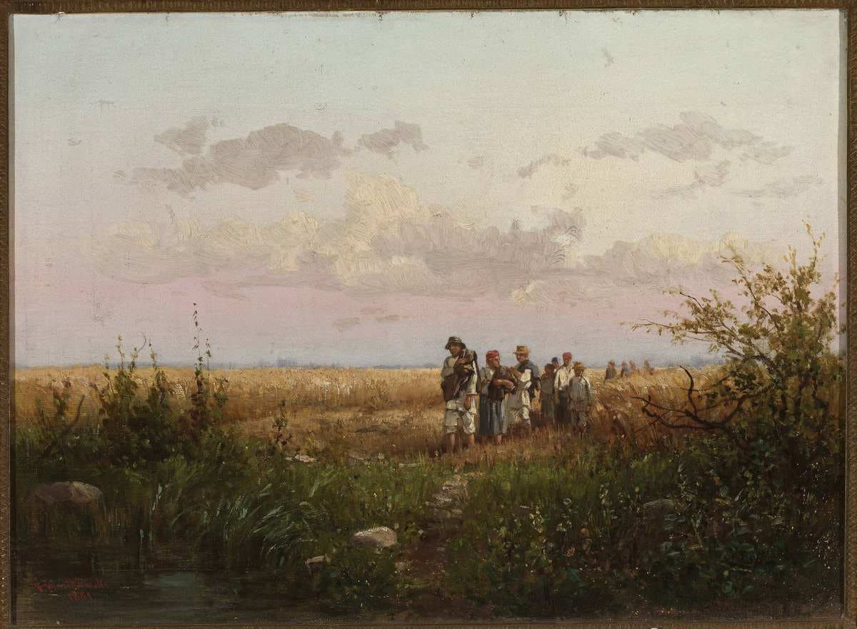 Harvesters returning from the fields — Franciszek Wastkowski
