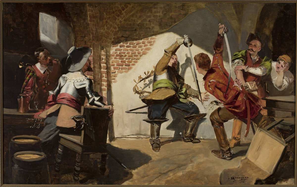 Duel in a tavern — Jan Czesław Moniuszko