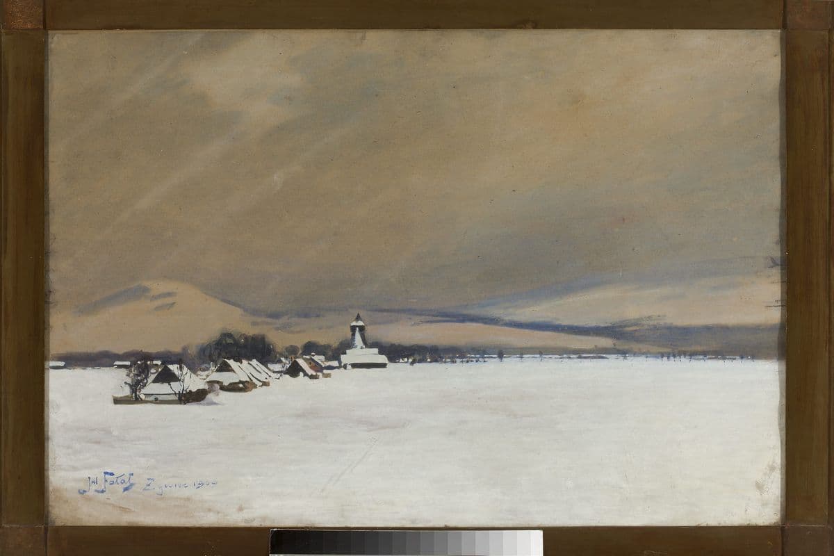 Winter landscape from Żywiec — Julian Fałat