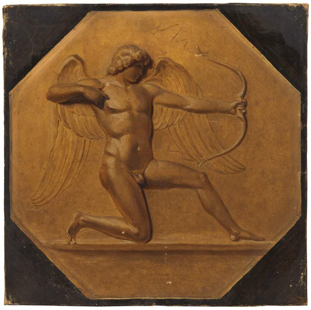 Cupid Fires His Arrow, after a Relief by Johan Tobias Sergel — Johan Gustaf Sandberg