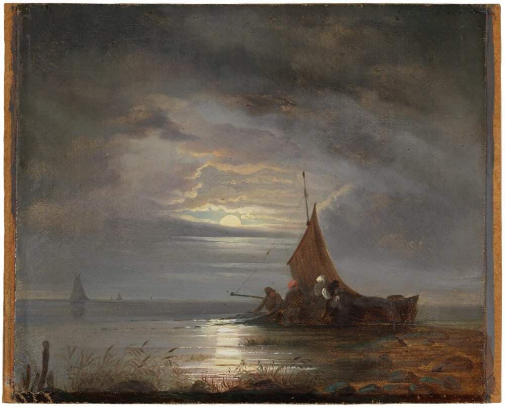 Coastal Landscape with Fishermen — Josefina Holmlund