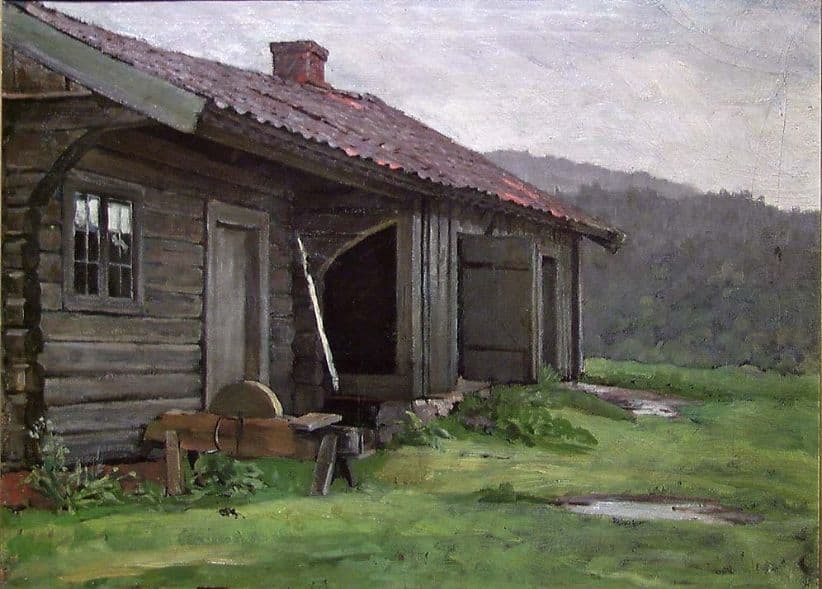 A Farmhouse in Summer Rain — Jacob Gløersen