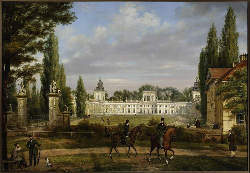 View of the Wilanów Palace from the entrance — Wincenty Kasprzycki