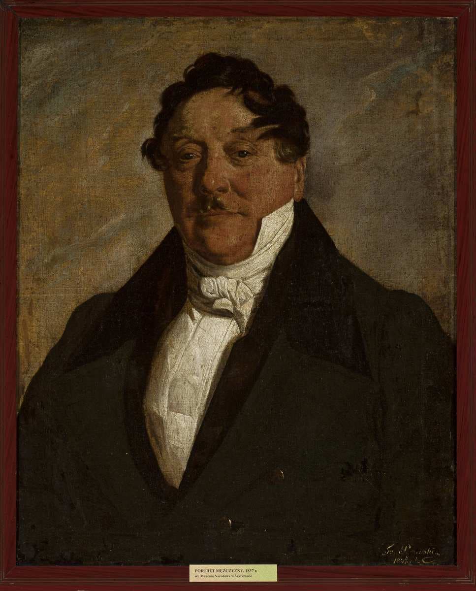 Portrait of a man in a white waistcoat — Feliks Pęczarski