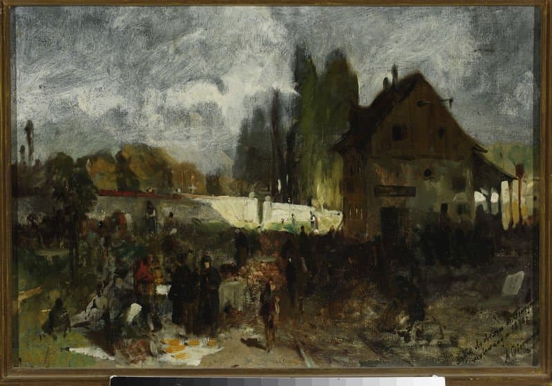 In front of the graveyard, sketch — Maksymilian Gierymski