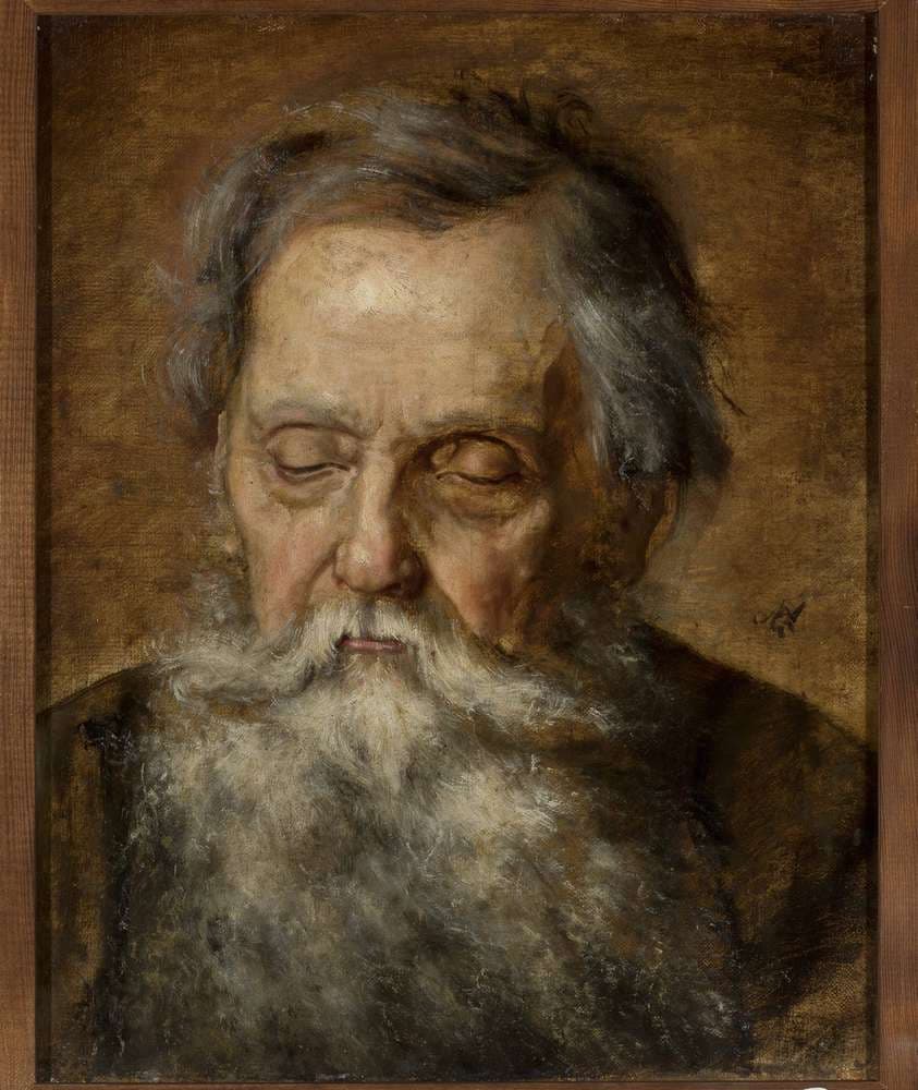 Portrait of a bearded old man — Maurycy Gottlieb