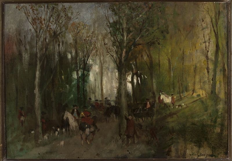 Departure for hunting, sketch — Maksymilian Gierymski