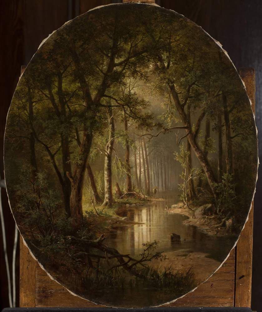 Stream in the forest — Franciszek Ruśkiewicz