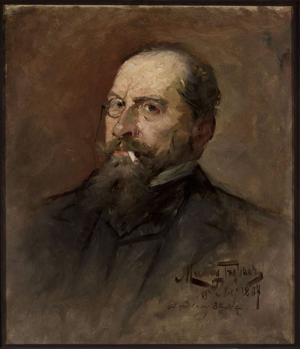 Portrait of Lucjan Wrotnowski, painter — Maurycy Trębacz