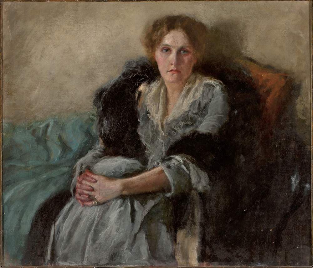 Portrait of the artist's wife, Leta Czajkowska (ca.1875–1947) — Józef Czajkowski