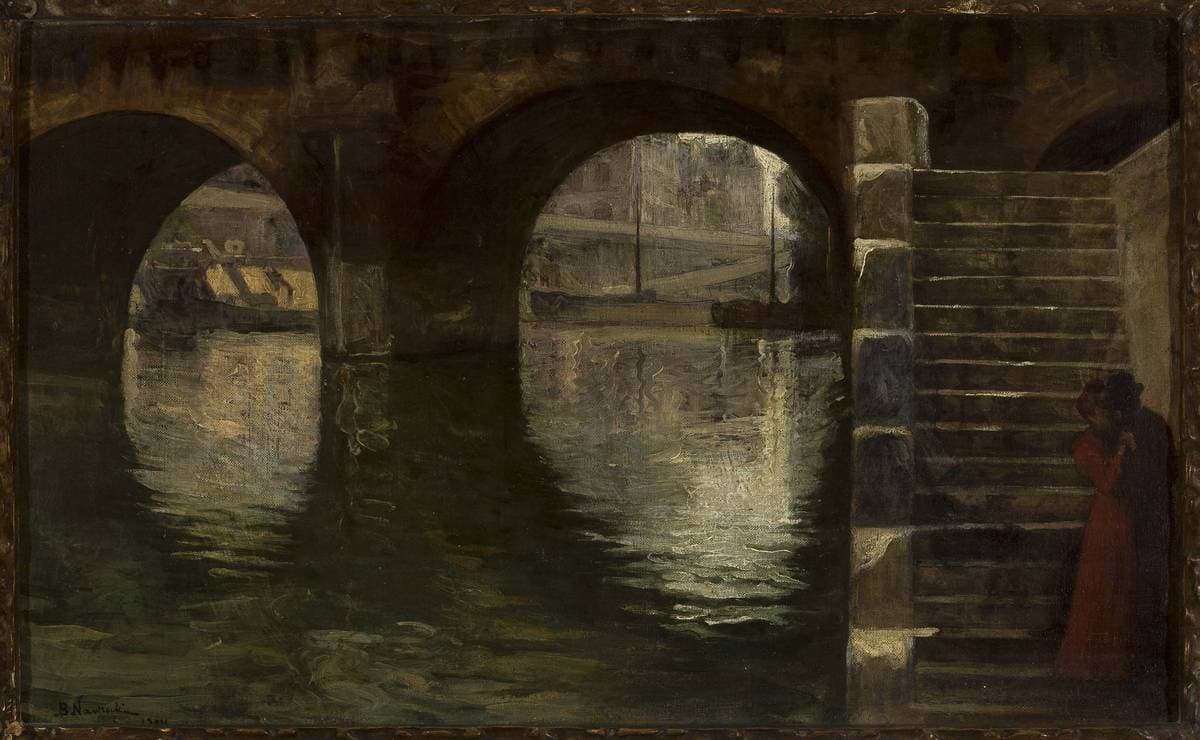 On the bank of River Seine — Bolesław Nawrocki