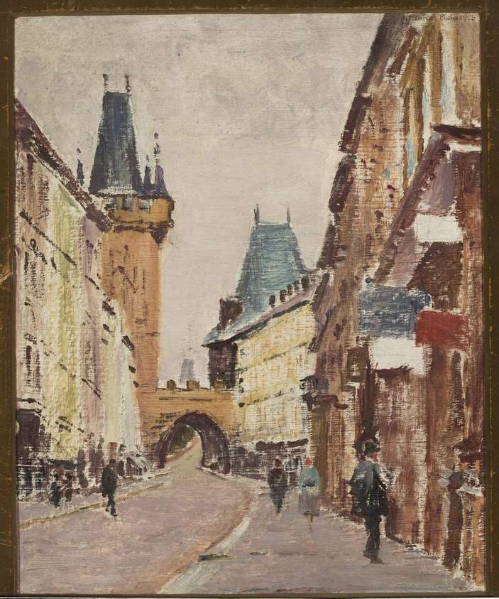 Entrance to Charles Bridge in Prague — Ignacy Pinkas