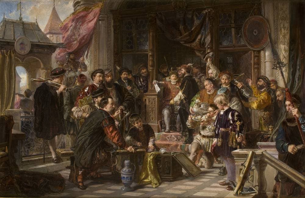 Presenting the Fowler to the Shooting Brotherhood — Władysław Łuszczkiewicz
