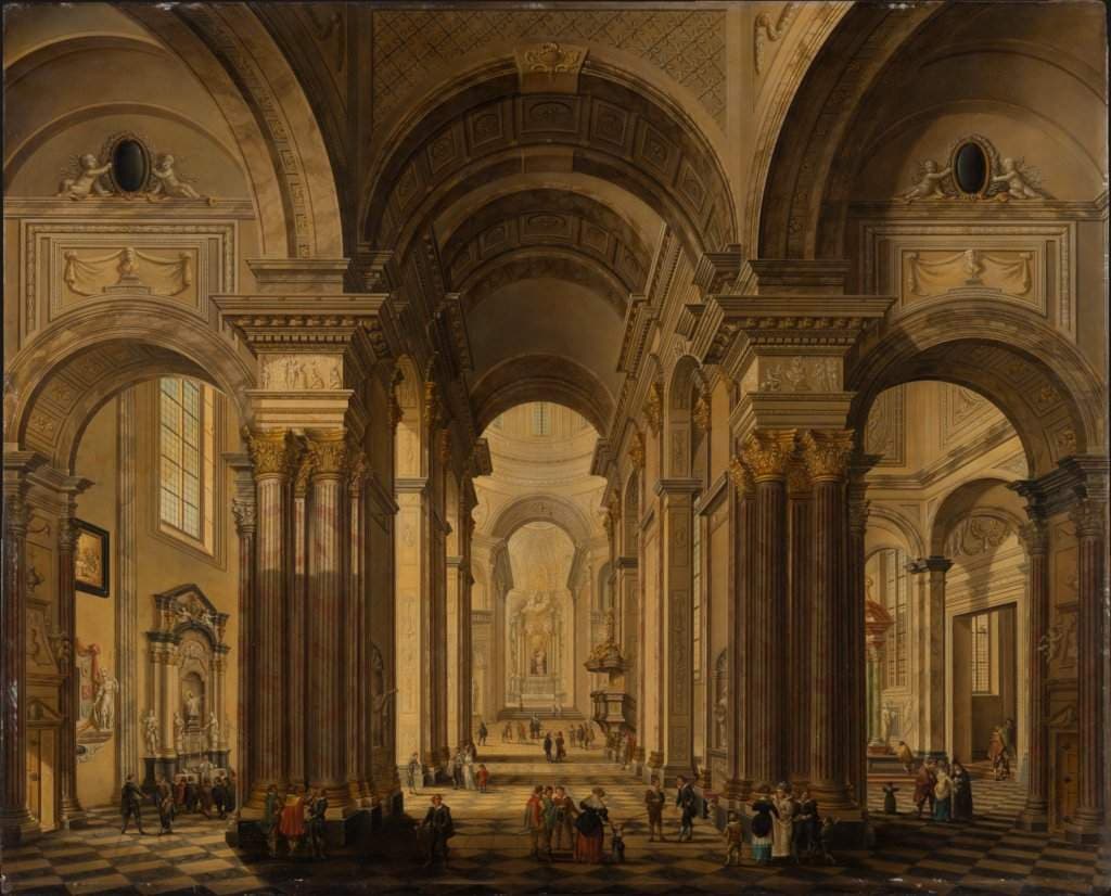 Interior of a Baroque Church — Johann Ludwig Ernst Morgenstern