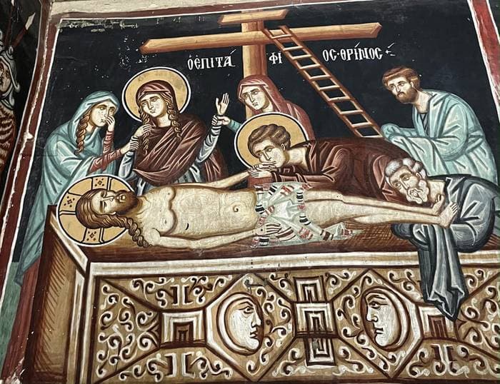 Entombment — Archangel Michael, Pedoulas — Minas of Marathasa