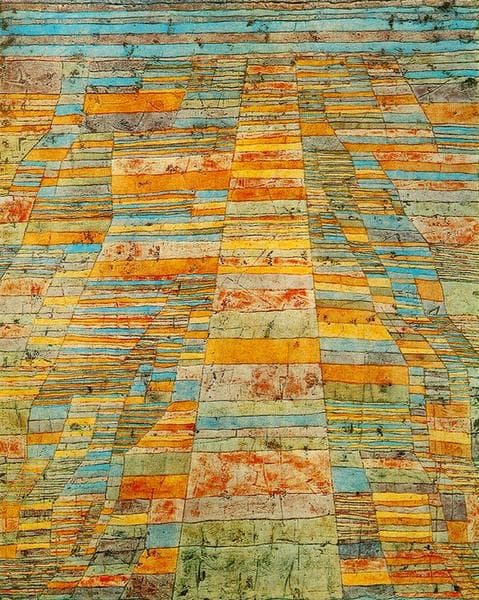 Highway and Byways — Painting used by Frieder Nake as the basis of his 1965 Hommage à Paul Klee.