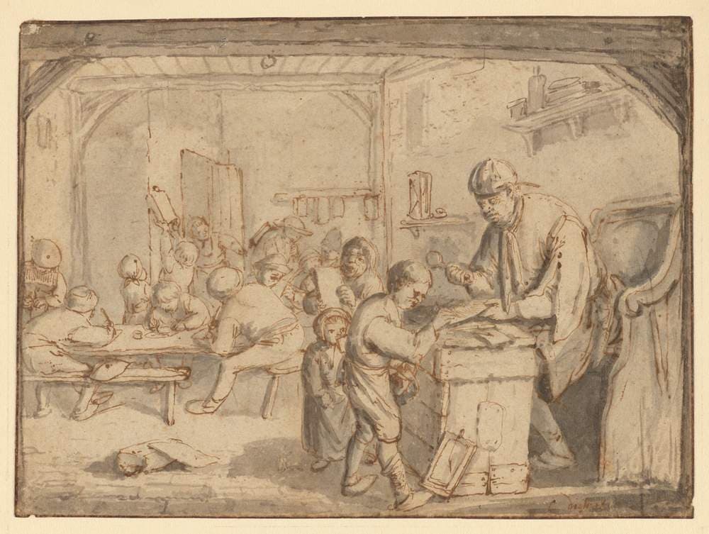The Schoolmaster — Cornelis Dusart