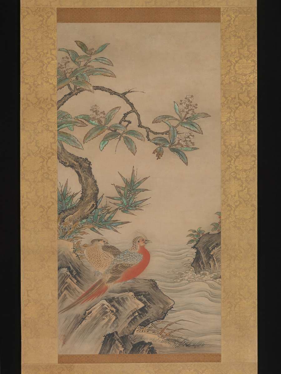 Pheasants among Trees: Flowers of the Four Seasons — Kano Shōei