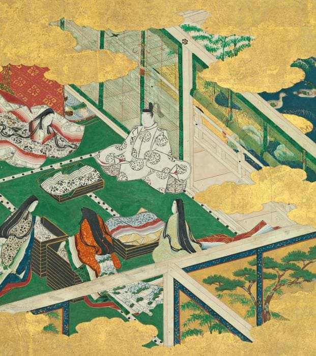 “A Lovely Garland” (Tamakazura), from The Tale of Genji — Tosa Mitsuyoshi 土佐光吉