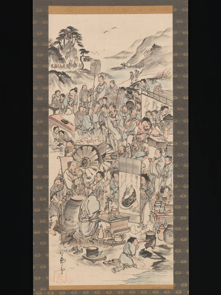 Drinking Festival of the Eight Immortals of the Wine Cup — Nagasawa Rosetsu