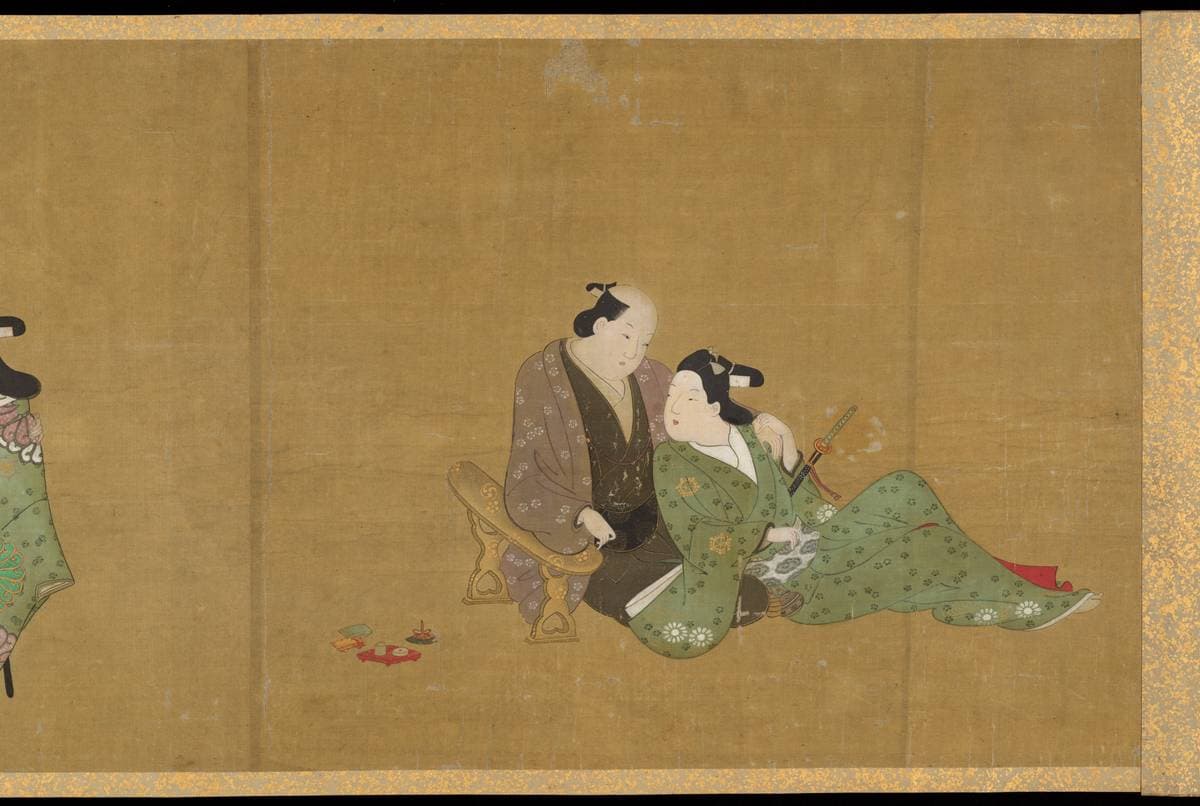 Handscroll of Ten Homoerotic (Nanshoku) Scenes — Miyagawa Chōshun 宮川長春