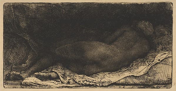 Reclining Female Nude — Rembrandt