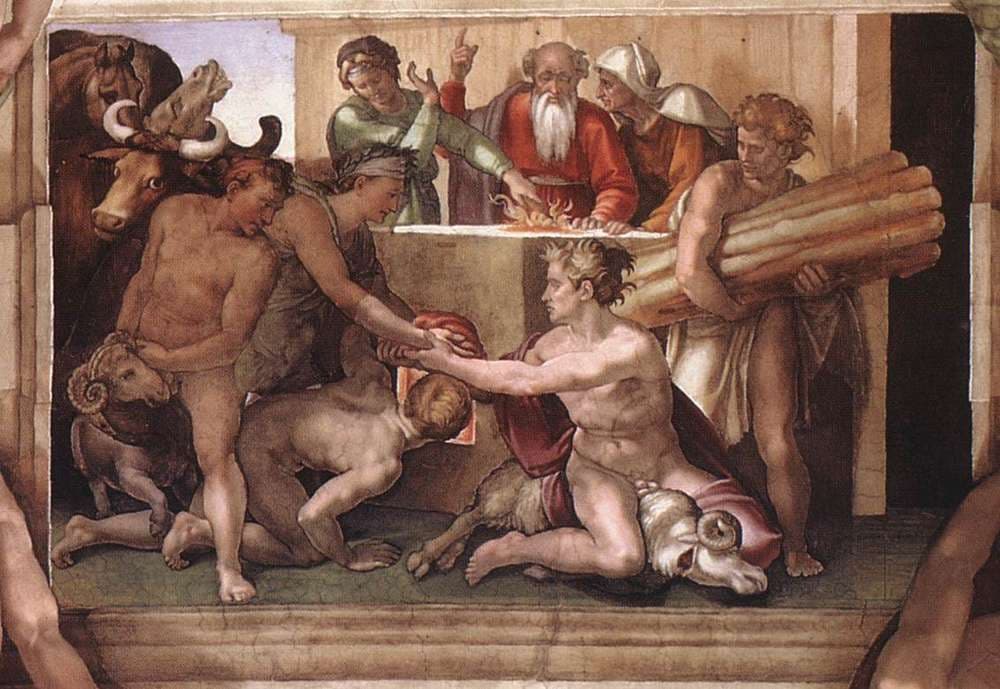 The Sacrifice of Noah — Michelangelo