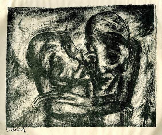 Trostung (Consolation), from Genius, Zeitschrift für werdende und alte Kunst (Magazine for Emerging and Ancient Art), Year 2, no. 1 — Georg Ehrlich