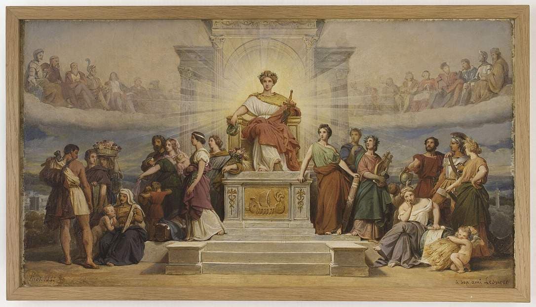 Sketch for the old Hôtel de Ville in Paris: The triumph of the Ville de Paris — François-Édouard Picot