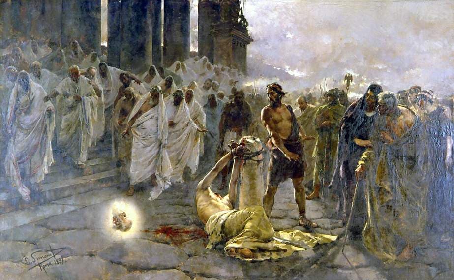 La decapitación de San Pablo — Enrique Simonet