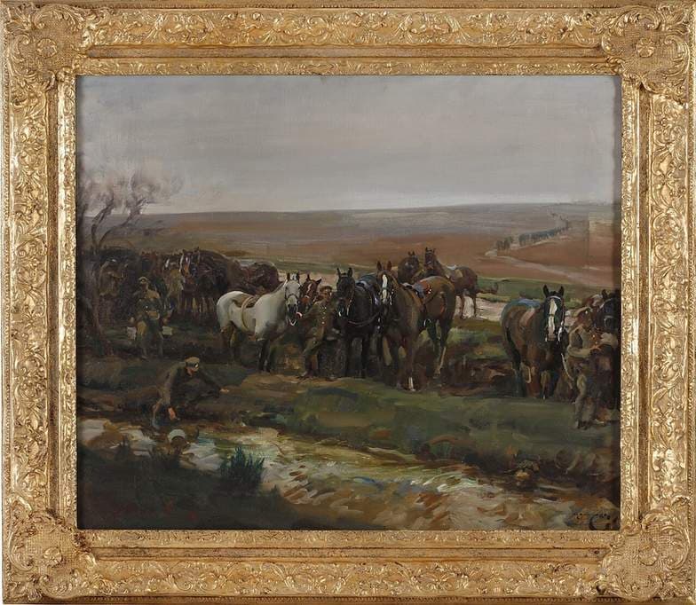 Horses and Chargers of Various Units — Alfred Munnings