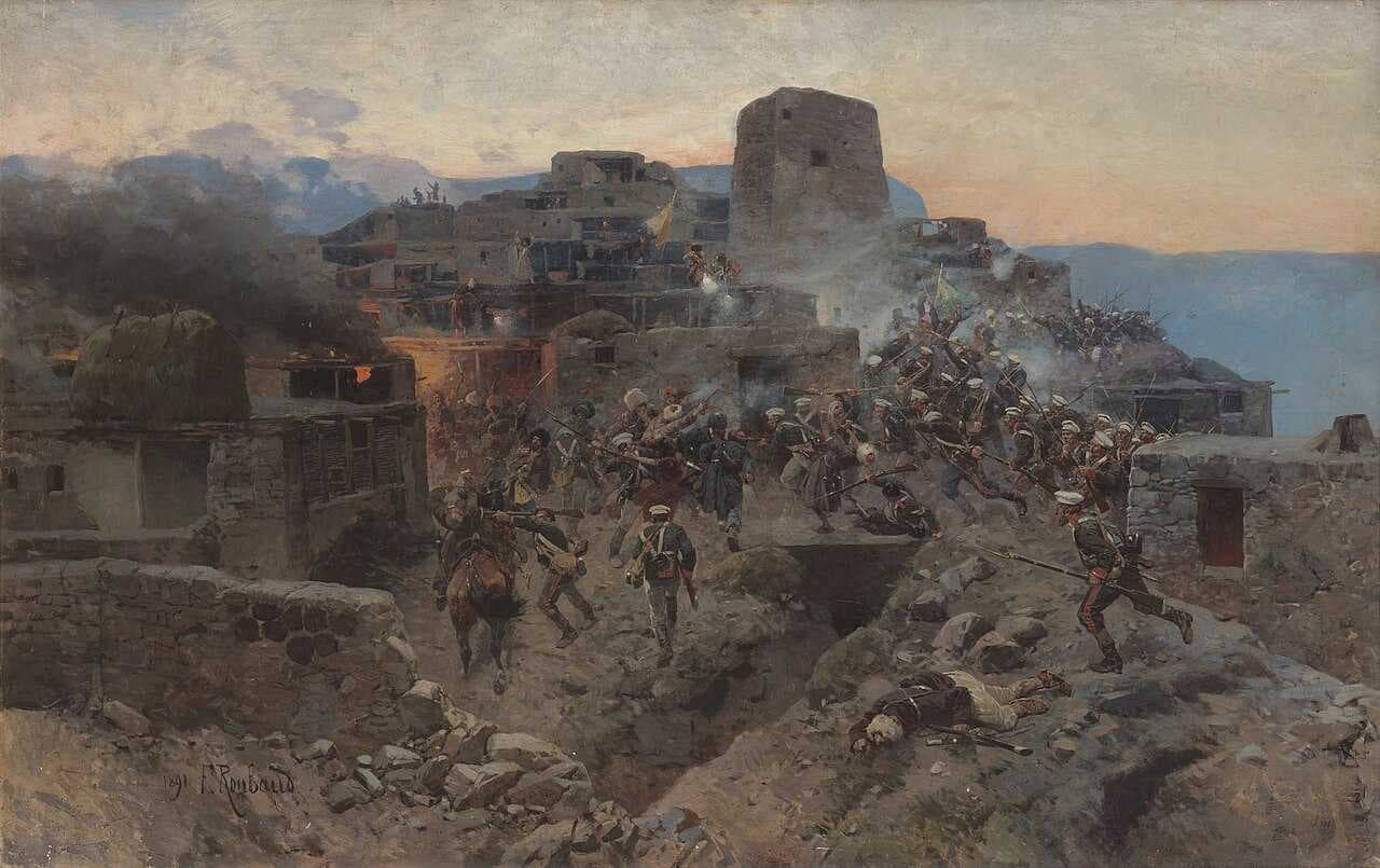 The Assault of Gimry on October 17, 1832 — Franz Roubaud