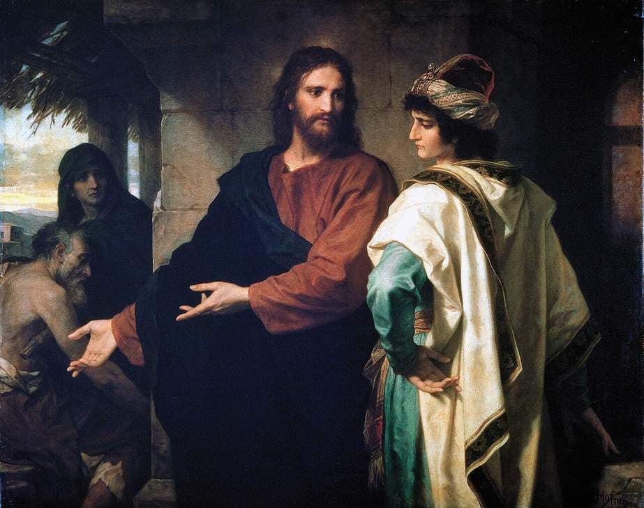 Christ and the young rich ruler — Heinrich Hofmann