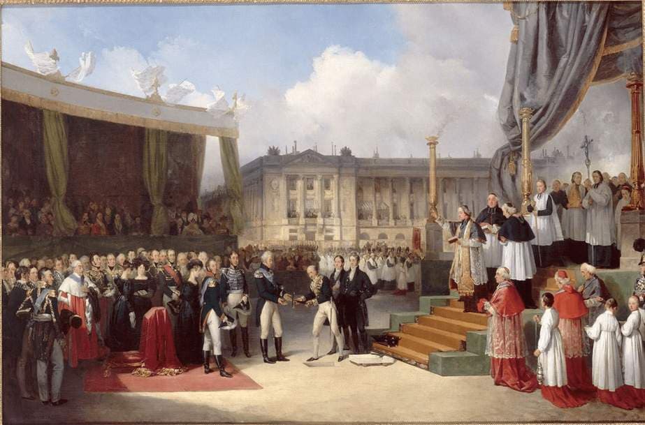 Inauguration du monument à la mémoire de Louis XVI par Charles X, place de la Concorde, 3 mai 1826 — Joseph Beaume