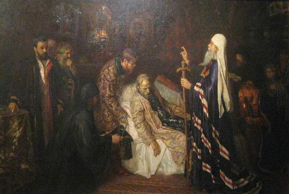 Ivan IV becoming monk before death — Petr Geller