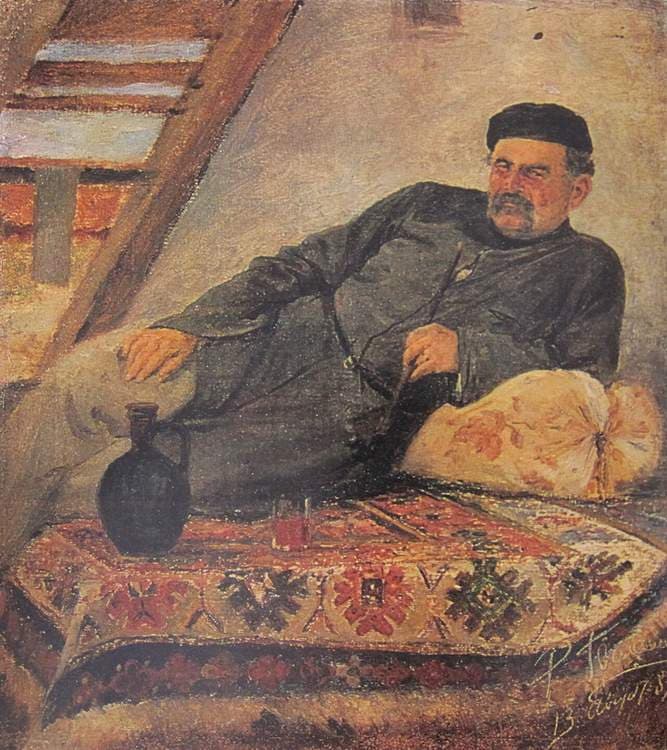 A Kakhetian man with a jar — Romanoz Gvelesiani