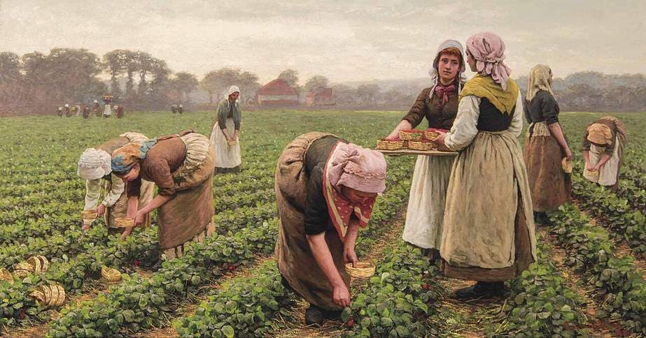 Strawberry gatherers — William Gunning King