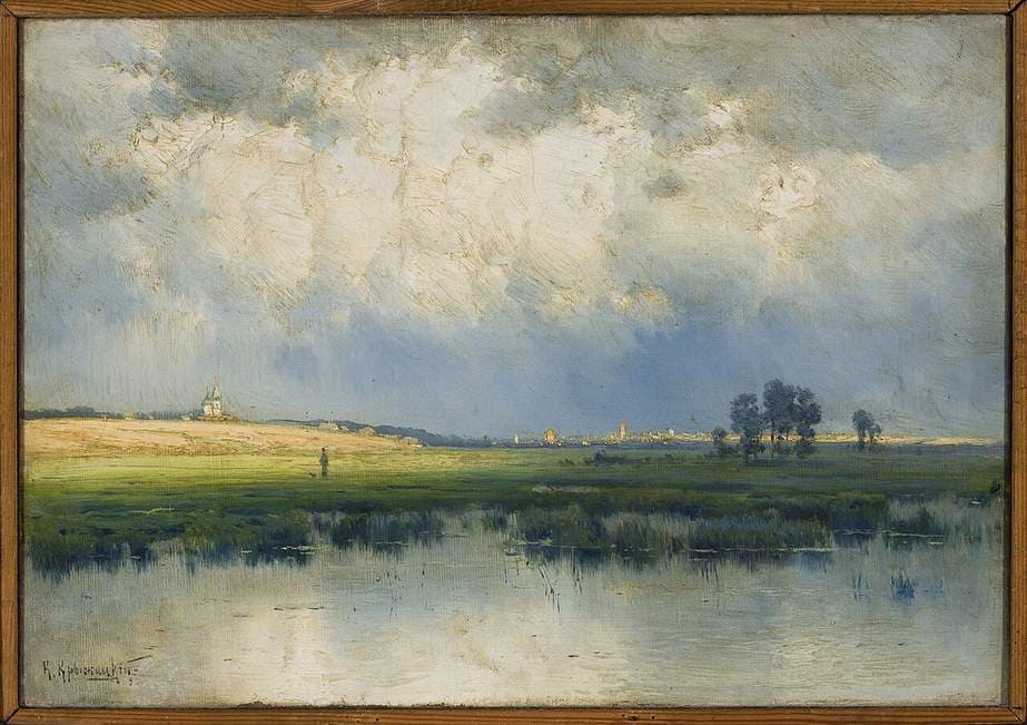 Landscape with a pond. — Constantin Kryjitski