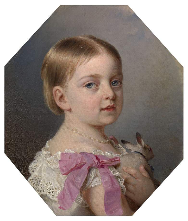Princess Alberta of Leiningen (1863-1901) when a Child — Joseph Hartmann