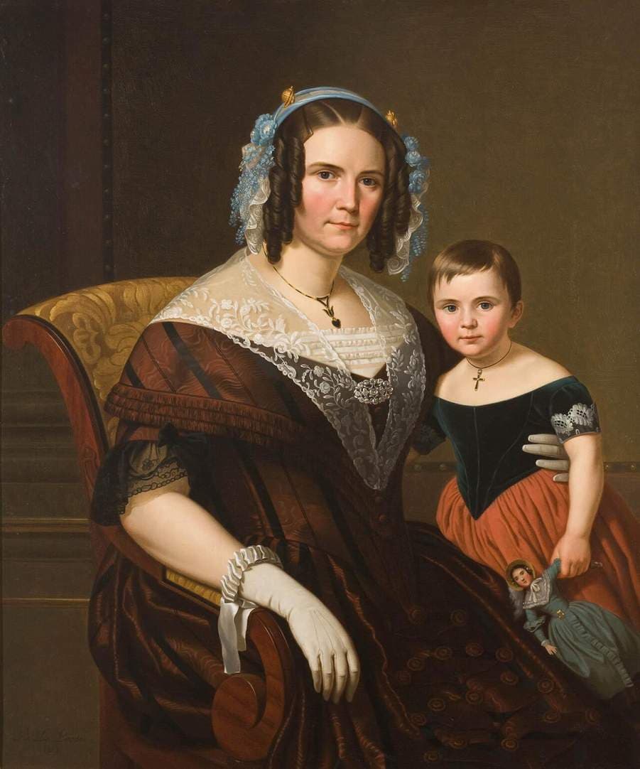 Portrait of Mother and Child — Basile de Loose