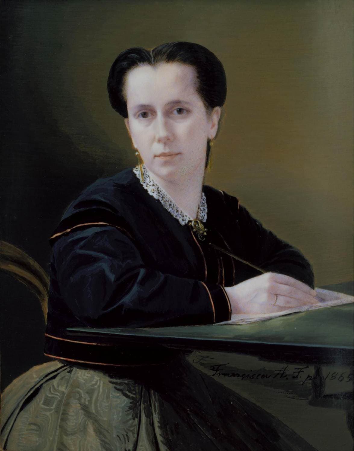 Self-portrait by D. Francisca de Almeida Furtado — Francisca de Almeida Furtado