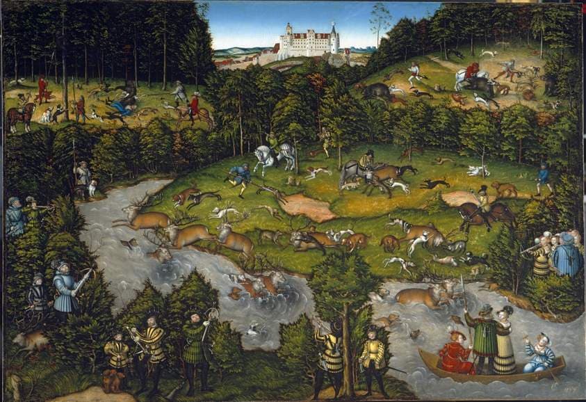 Hunting near Hartenfels Castle — Cranach’s court and biblical subjects in the visual world of the northern Renaissance and Reformation.