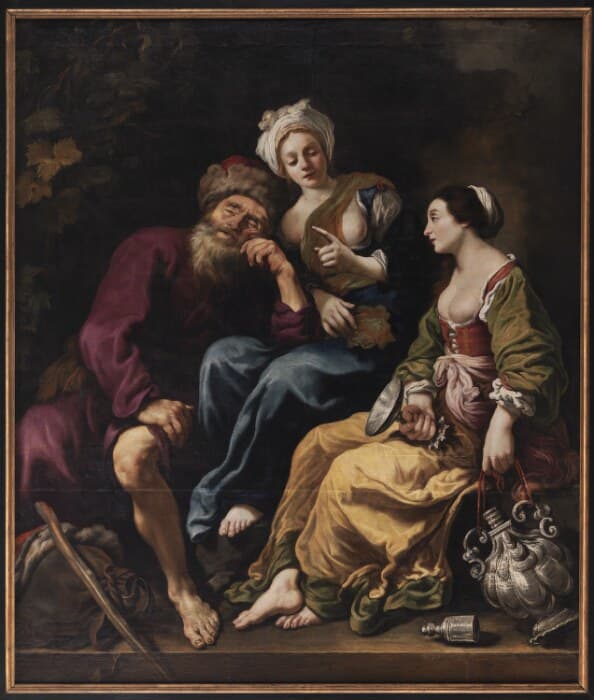 Lot made drunk by his two Daughters — Claude Vignon