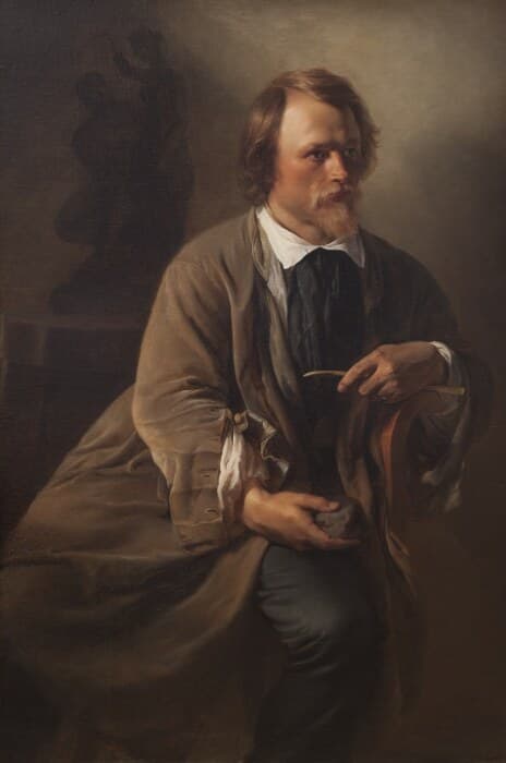 The Sculptor Jens Adolf Jerichau, the Artist's Husband — Elisabeth Jerichau-Baumann
