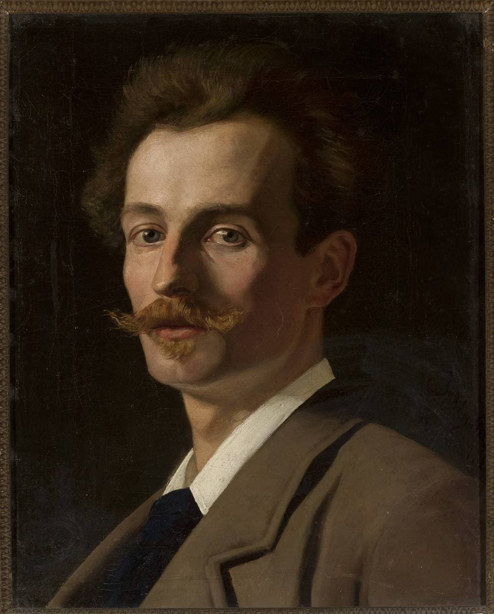 Portrait of Franciszek Krudowski, painter — Jan Styka