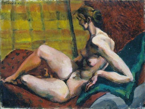 Reclining Female Nude — Lajos Tihanyi